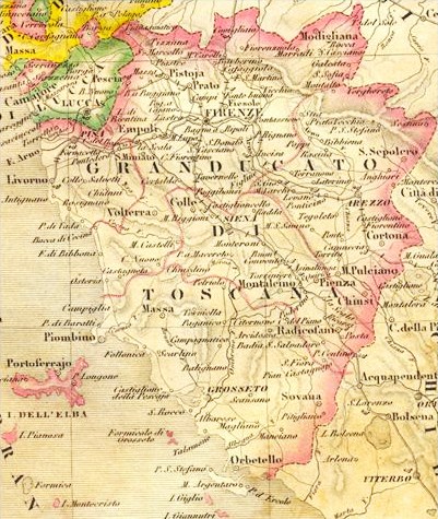 mappa Granducato di Toscana