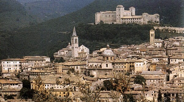 Veduta del centro storico di Spoleto (PG)