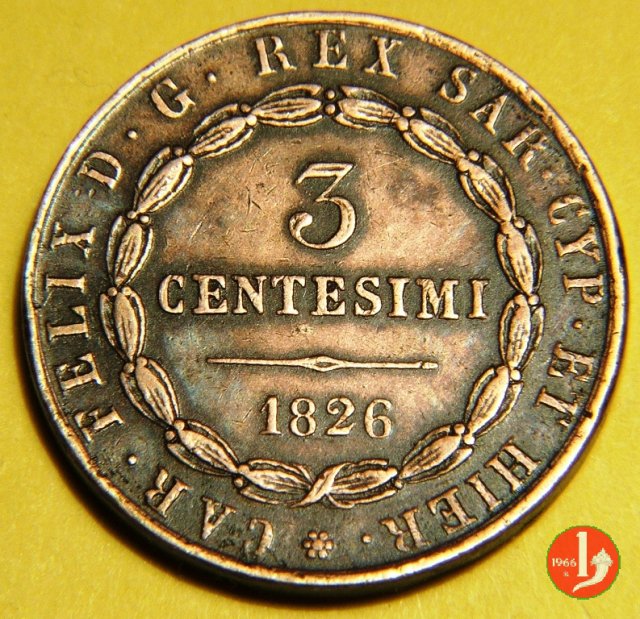3 centesimi - governo provvisorio di Bologna 1859-1860 (Bologna)
