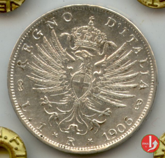 1 lira aquila sabauda 1906 (Roma)