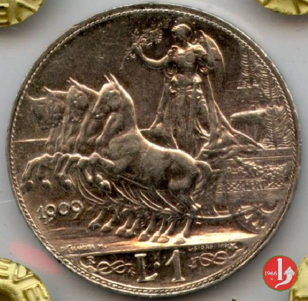 1 lira quadriga veloce 1909 (Roma)