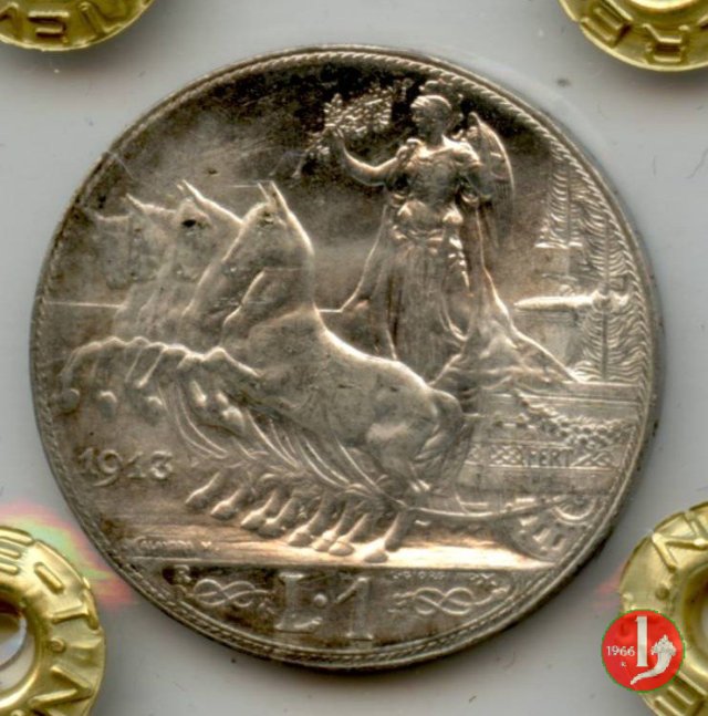 1 lira quadriga veloce 1913 (Roma)