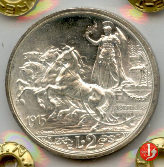 2 lire quadriga briosa 1915 (Roma)