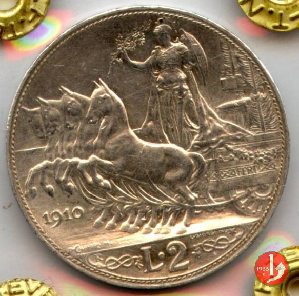 2 lire quadriga veloce 1910 (Roma)