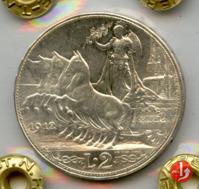 2 lire quadriga veloce 1912 (Roma)