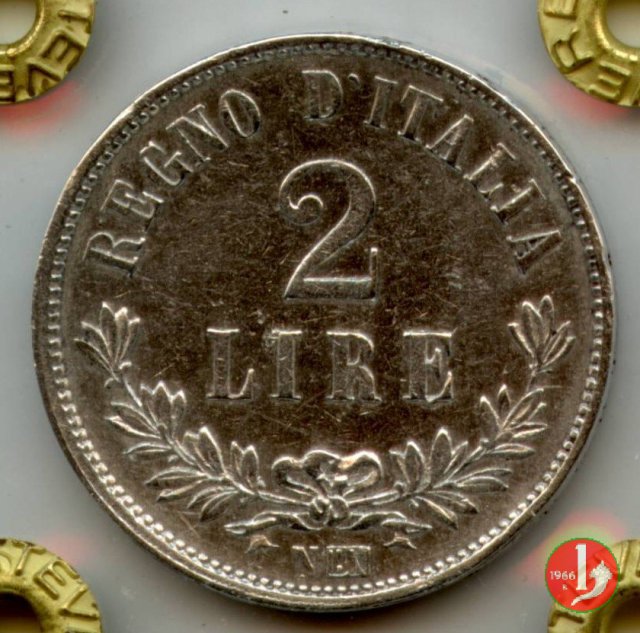 2 lire valore 1863 (Napoli)