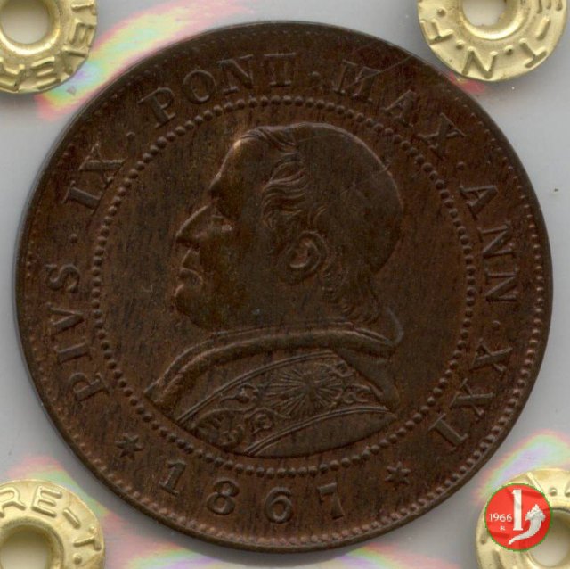 2 soldi o 10 centesimi 1867 (Roma)