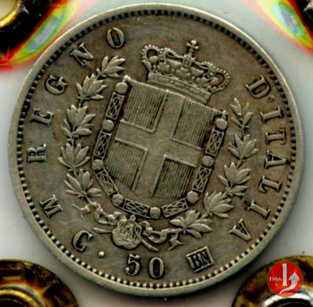 50 centesimi stemma 1863 (Milano)