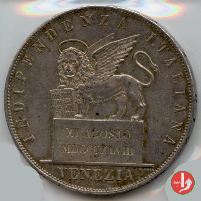 5 lire 11 agosto 1848 1848 (Venezia)