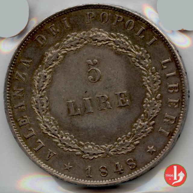 5 lire 11 agosto 1848 1848 (Venezia)