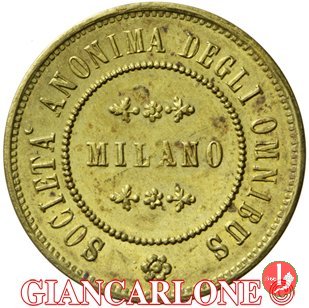 Milano - Società Anonima degli Omnibus con stemma 