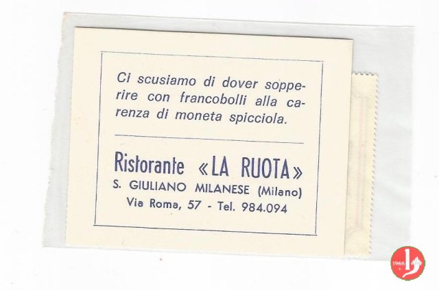 Ristorante La Ruota 1970-1980