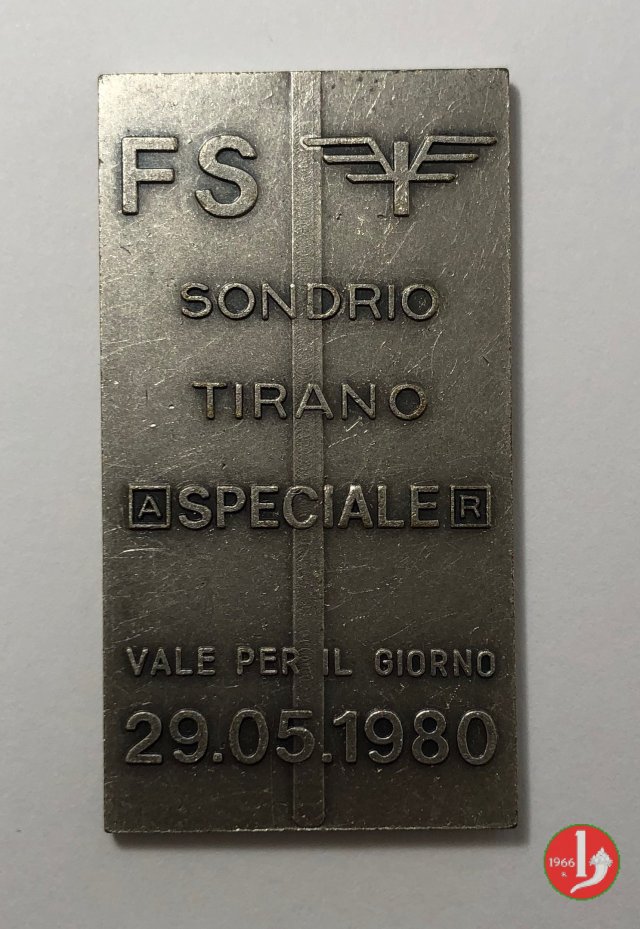 Sondrio - FS Biglietto Speciale 1980