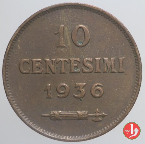 10 centesimi 1936 (Roma)