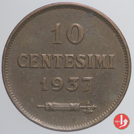 10 centesimi 1937 (Roma)