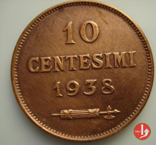 10 centesimi 1938 (Roma)