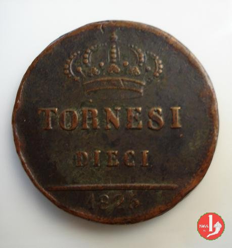 10 Tornesi 1825 (Napoli)