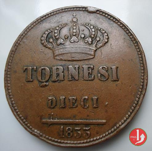 10 Tornesi 1833 (Napoli)