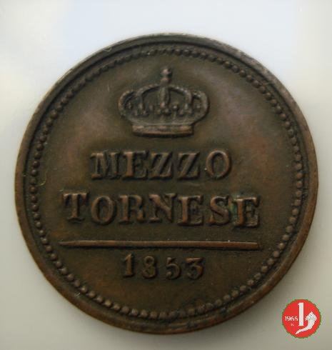 ½ Tornese 1853 (Napoli)