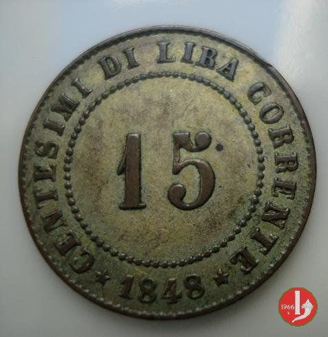 15 centesimi di lira corrente 1848 (Venezia)