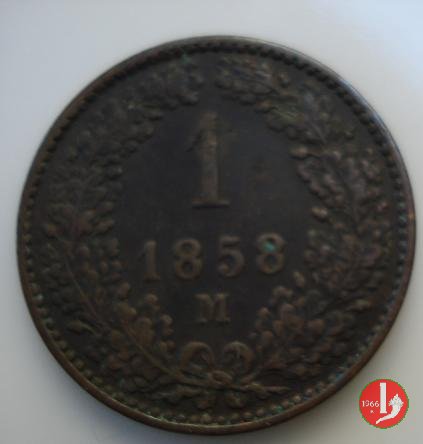 1 Kreuzer o 1 Carantano 1858 (Milano)