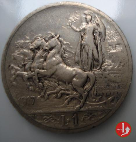 1 lira quadriga briosa 1917 (Roma)