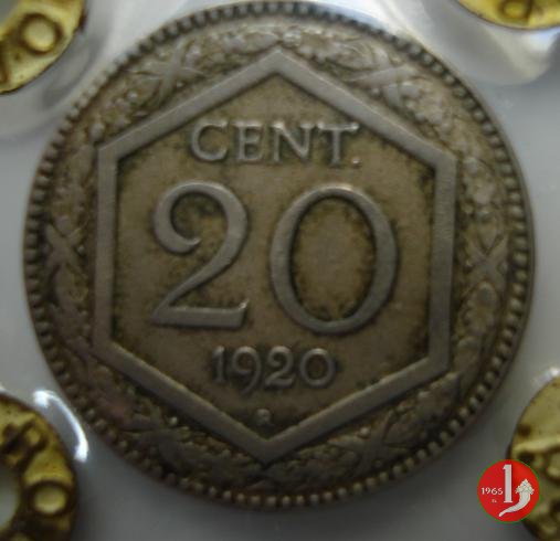 20 centesimi esagono 1920 (Roma)