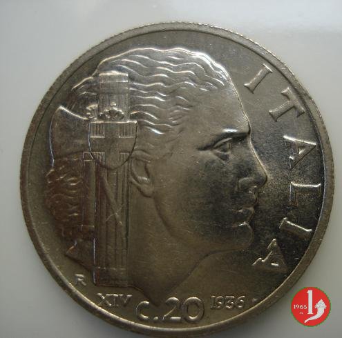 20 centesimi impero 1936 (Roma)