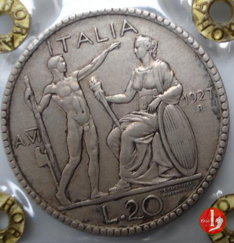 20 lire littore 1927 (Roma)