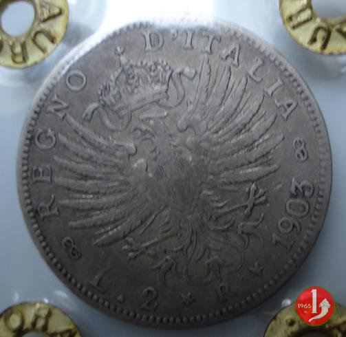 2 lire aquila sabauda 1903 (Roma)