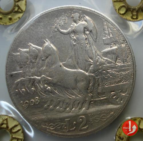 2 lire quadriga veloce 1908 (Roma)