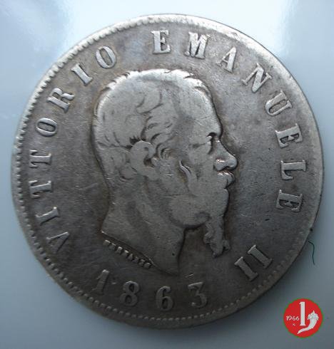 2 lire valore 1863 (Napoli)