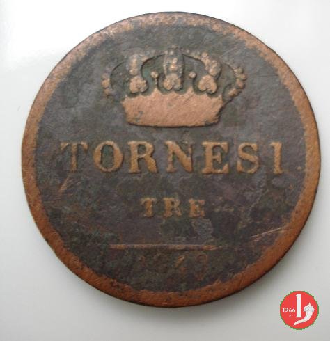 3 Tornesi 1849 (Napoli)