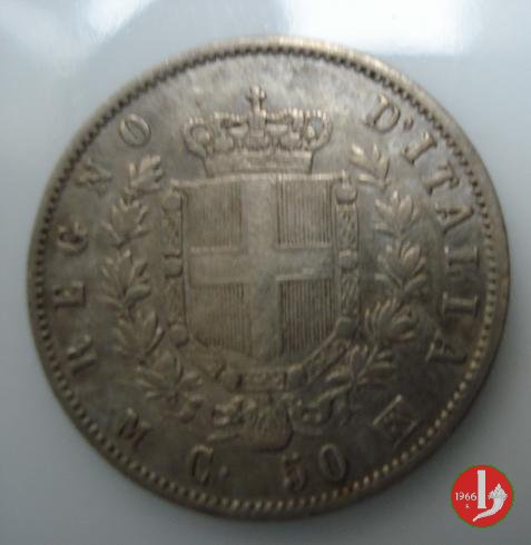 50 centesimi stemma 1863 (Milano)