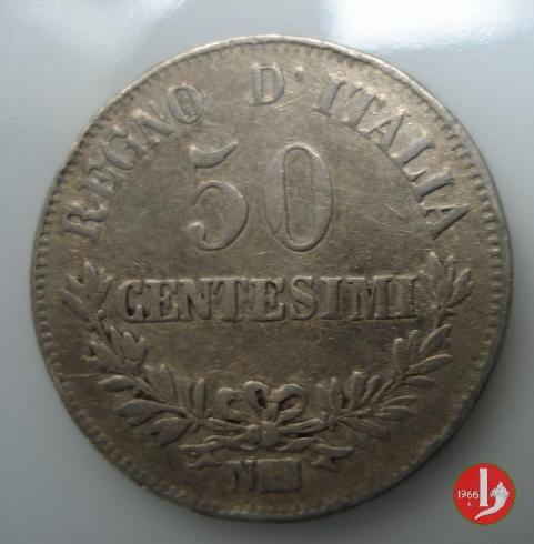 50 centesimi valore 1863 (Napoli)