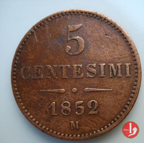 5 centesimi 1852 (Milano)