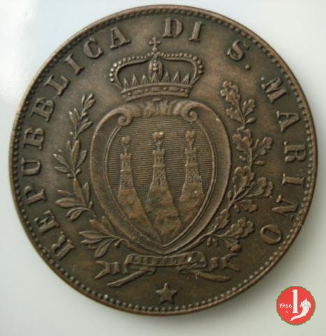 5 centesimi 1864 (Milano)