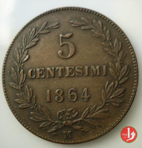 5 centesimi 1864 (Milano)