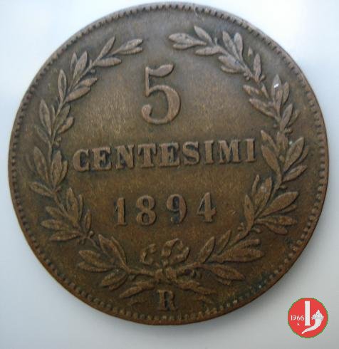 5 centesimi 1894 (Roma)