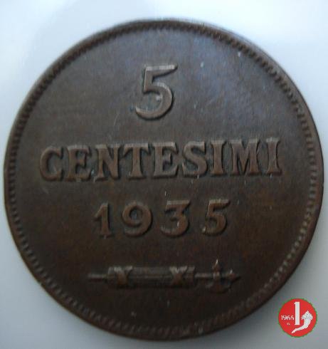 5 centesimi 1935 (Roma)
