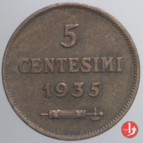 5 centesimi 1935 (Roma)