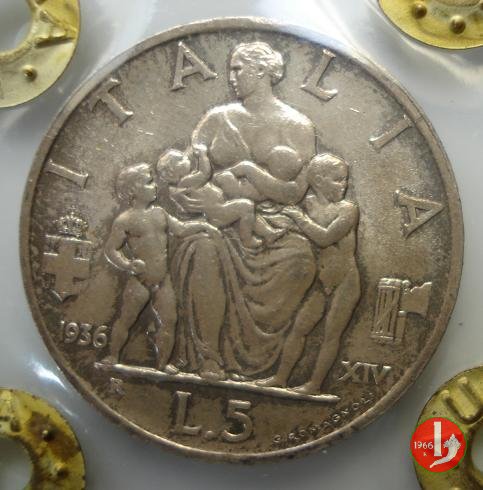 5 lire famiglia 1936 (Roma)