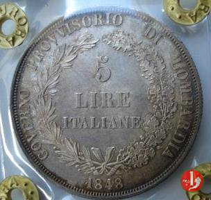 5 lire italiane 1848 (Milano)