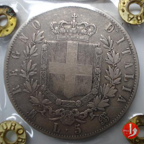 5 lire o scudo 1869 (Milano)