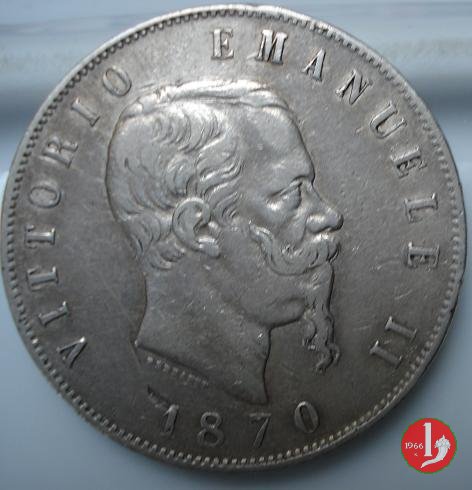 5 lire o scudo 1870 (Milano)