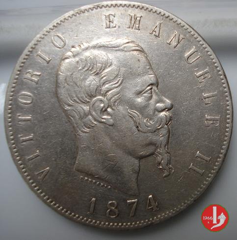 5 lire o scudo 1874 (Milano)