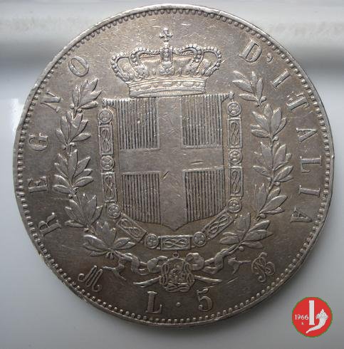 5 lire o scudo 1875 (Milano)