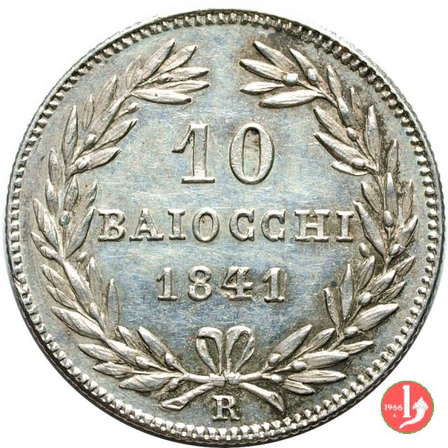 10 Baiocchi (Giulio o Paolo) 1841 (Roma)