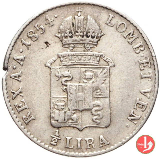 1/2 lira 1854 (Venezia)