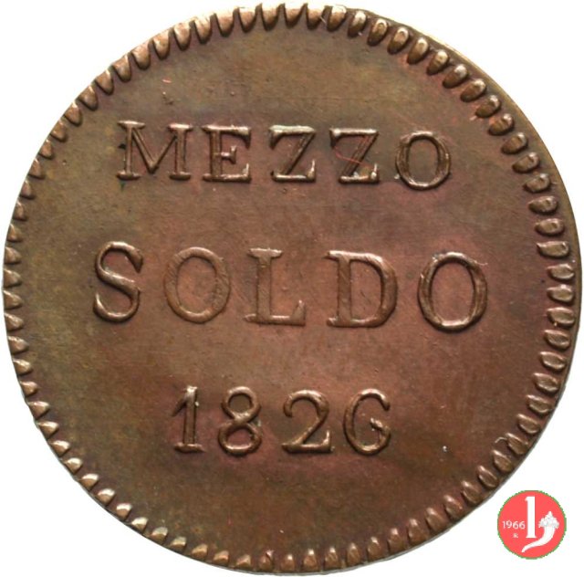 Mezzo Soldo 1826 (Lucca)